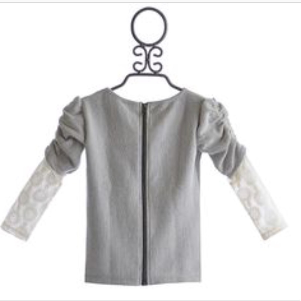 Persnickety 18 month gray and white sweater EUC